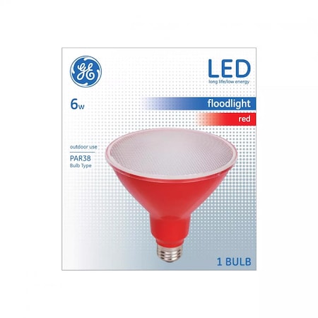 Current GE PAR 38 E26 (Medium) LED Floodlight Bulb Red 1 pk 93100880